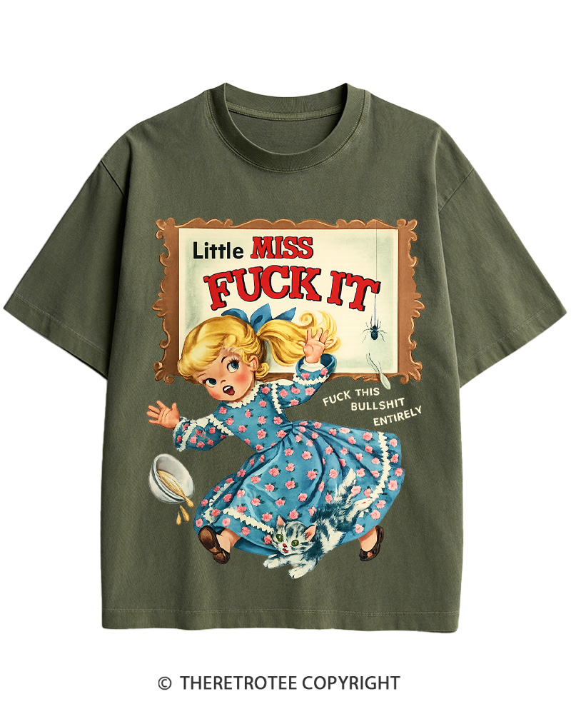 TheRetroTee Little Miss Fuck It 1960s Cotton T-Shirt