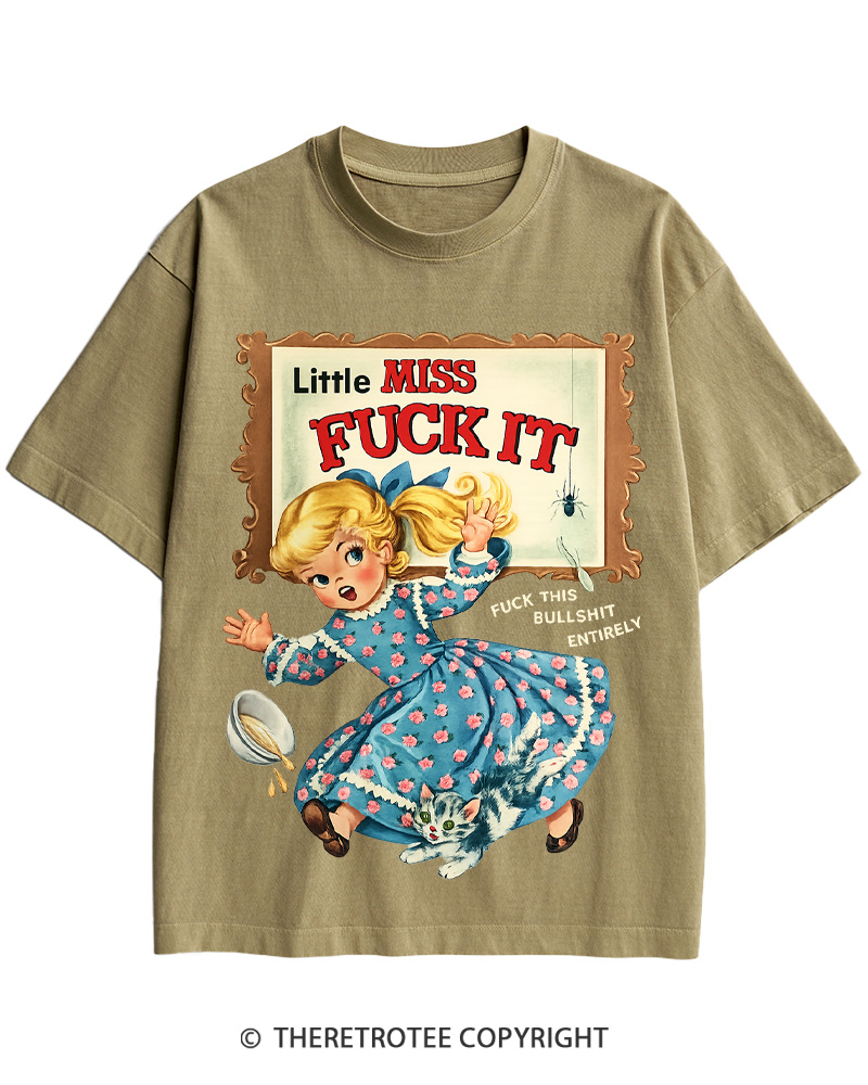 TheRetroTee Little Miss Fuck It 1960s Cotton T-Shirt