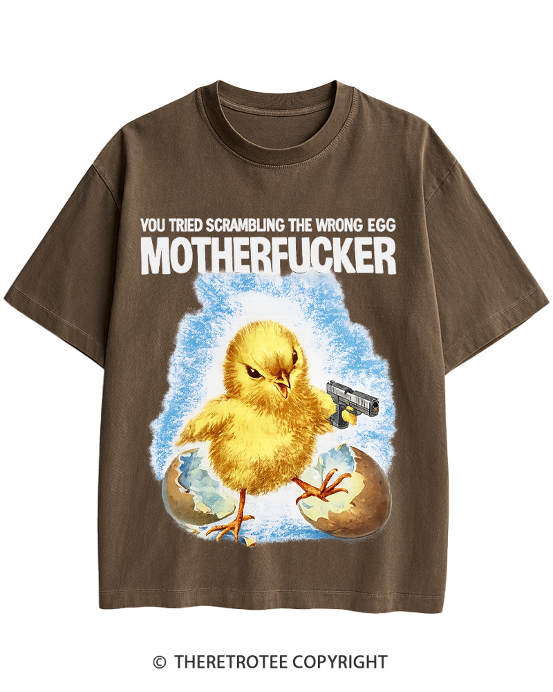 TheRetroTee You Tried Scrambling The Wrong Egg 1960s Cotton T-Shirt