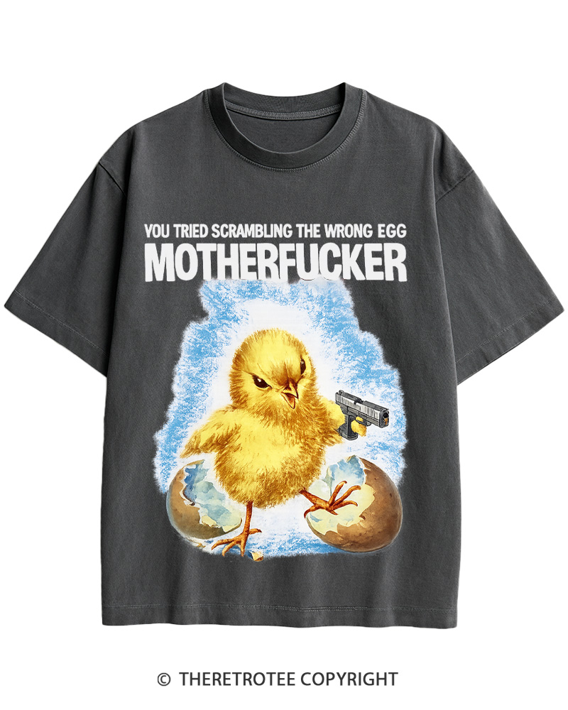 TheRetroTee You Tried Scrambling The Wrong Egg 1960s Cotton T-Shirt