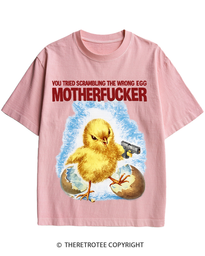 TheRetroTee You Tried Scrambling The Wrong Egg 1960s Cotton T-Shirt