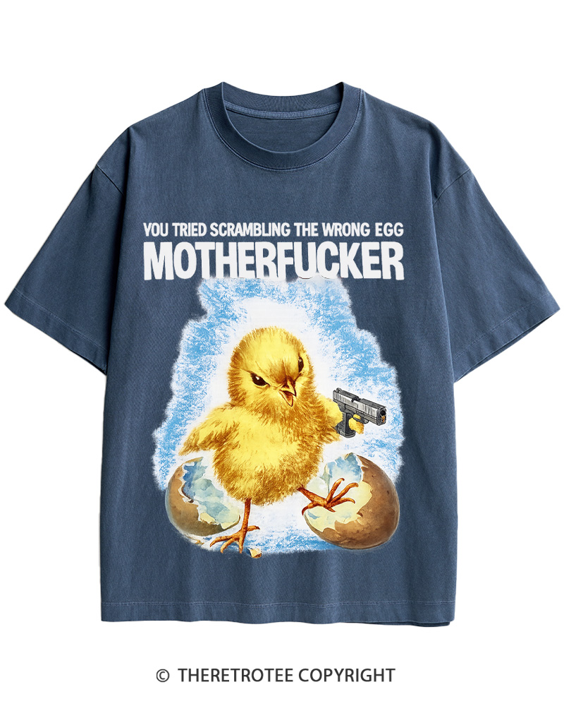 TheRetroTee You Tried Scrambling The Wrong Egg 1960s Cotton T-Shirt