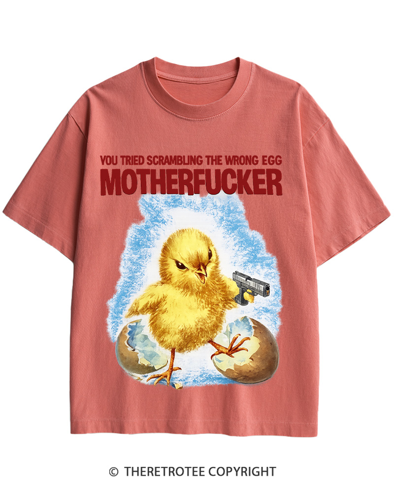 TheRetroTee You Tried Scrambling The Wrong Egg 1960s Cotton T-Shirt