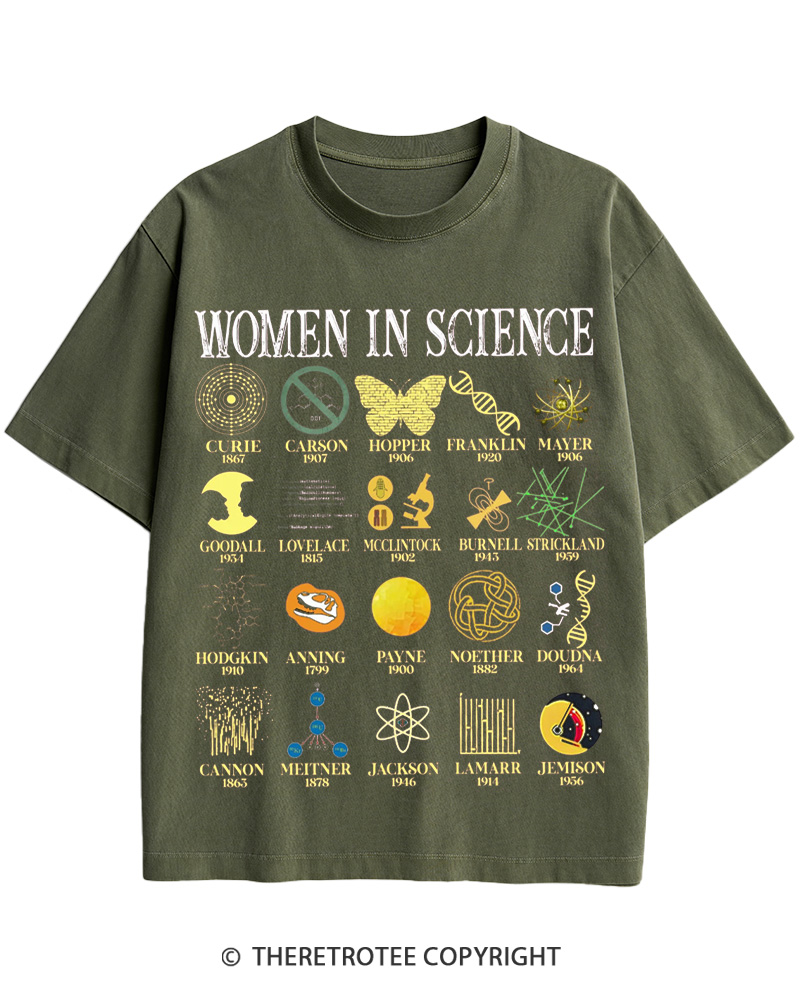 TheRetroTee Women In Science Cotton T-Shirt