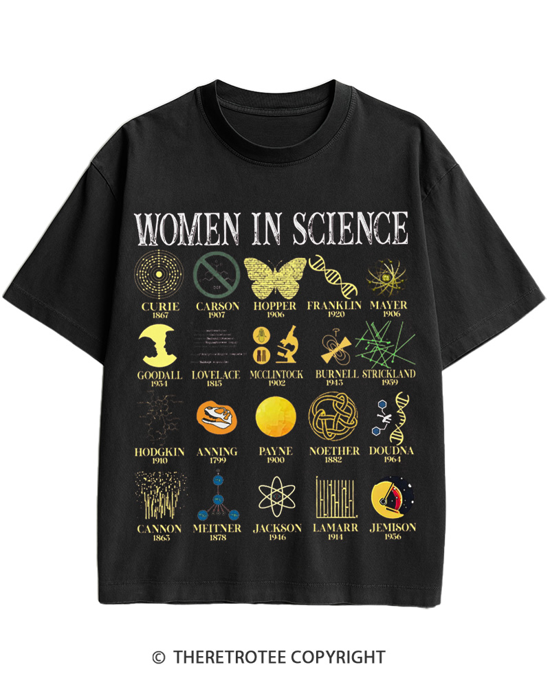 TheRetroTee Women In Science Cotton T-Shirt