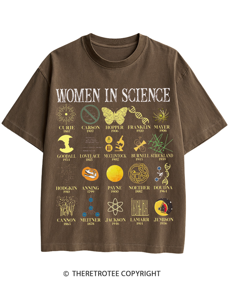 TheRetroTee Women In Science Cotton T-Shirt