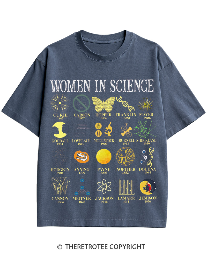 TheRetroTee Women In Science Cotton T-Shirt