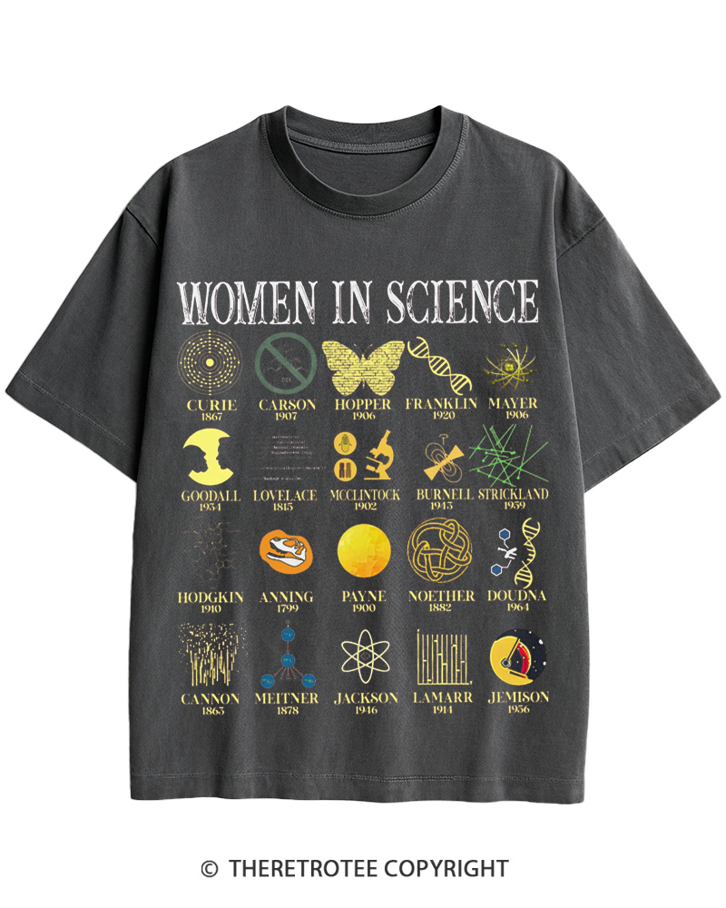 TheRetroTee Women In Science Cotton T-Shirt