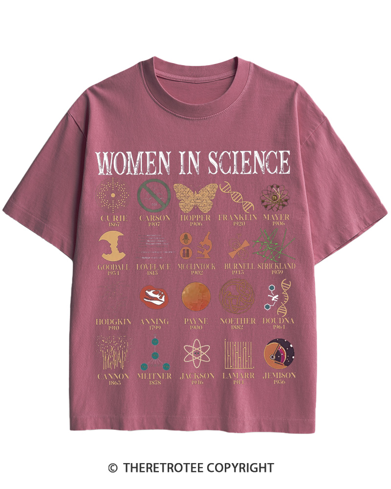 TheRetroTee Women In Science Cotton T-Shirt