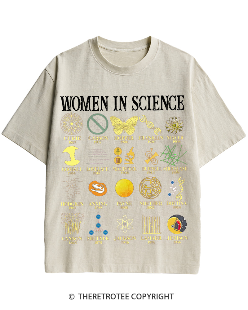 TheRetroTee Women In Science Cotton T-Shirt