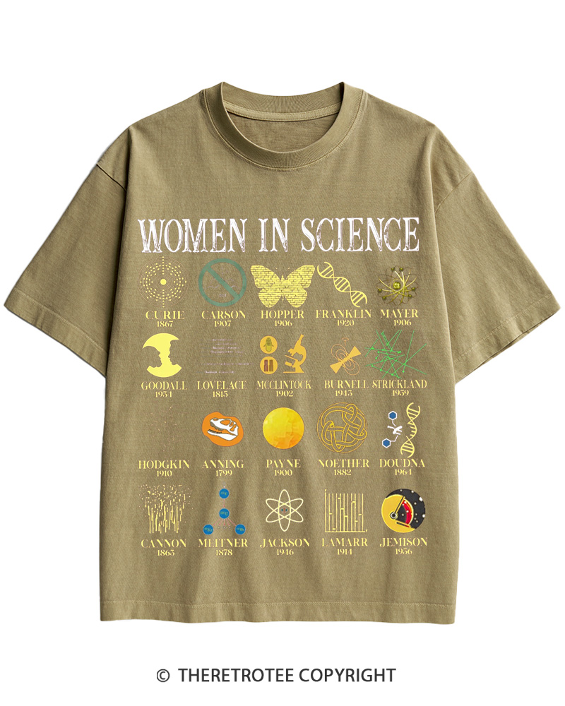 TheRetroTee Women In Science Cotton T-Shirt