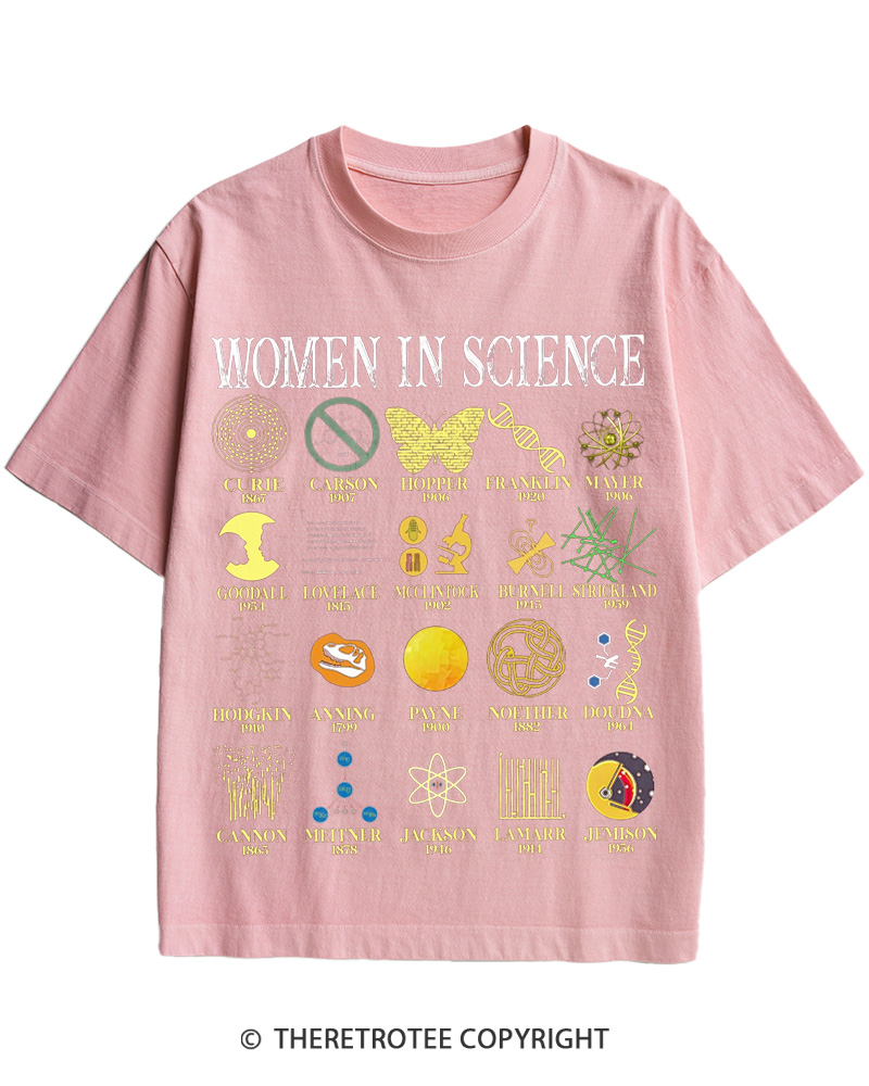 TheRetroTee Women In Science Cotton T-Shirt
