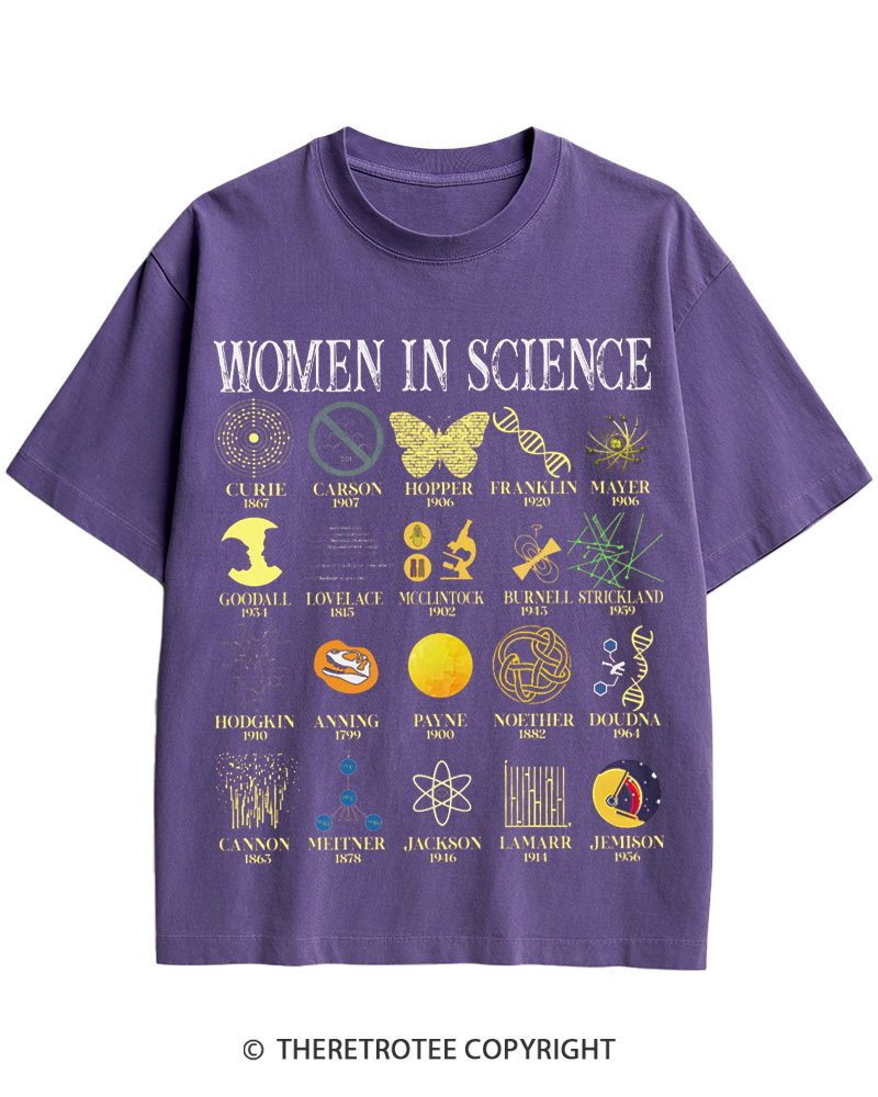 TheRetroTee Women In Science Cotton T-Shirt