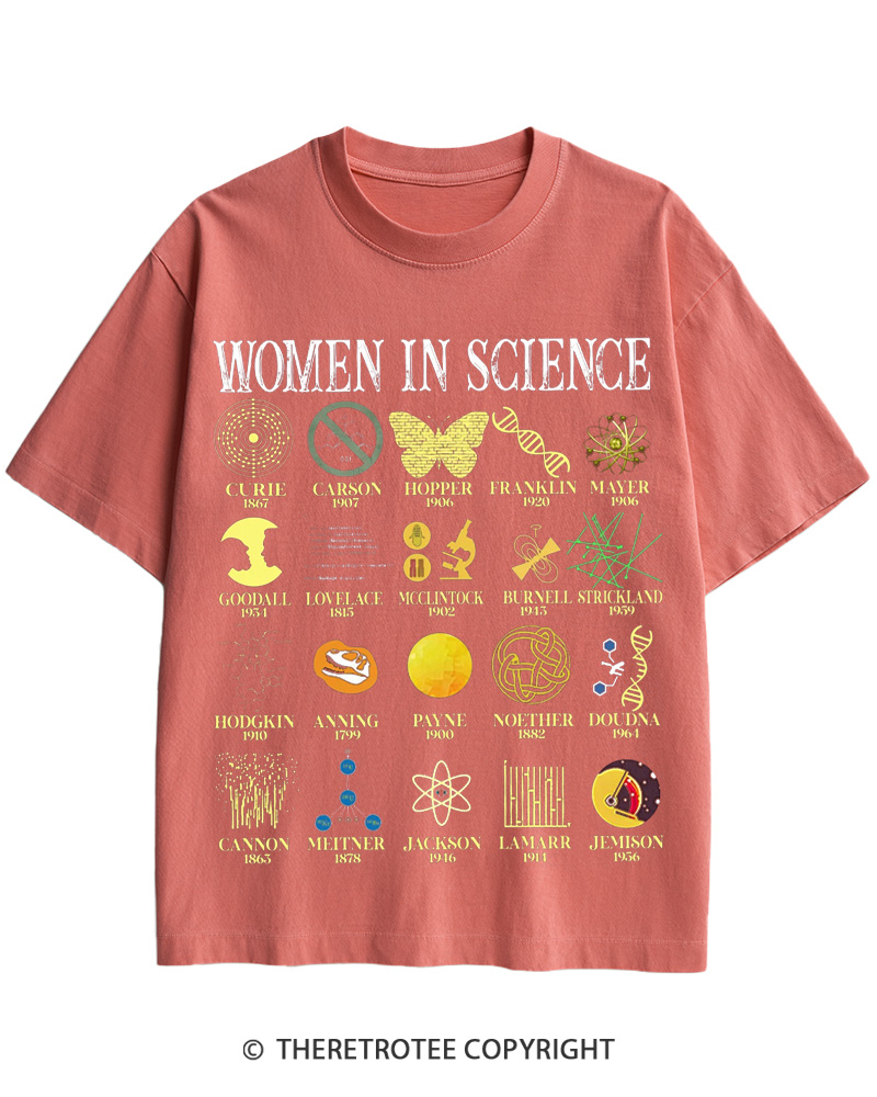 TheRetroTee Women In Science Cotton T-Shirt