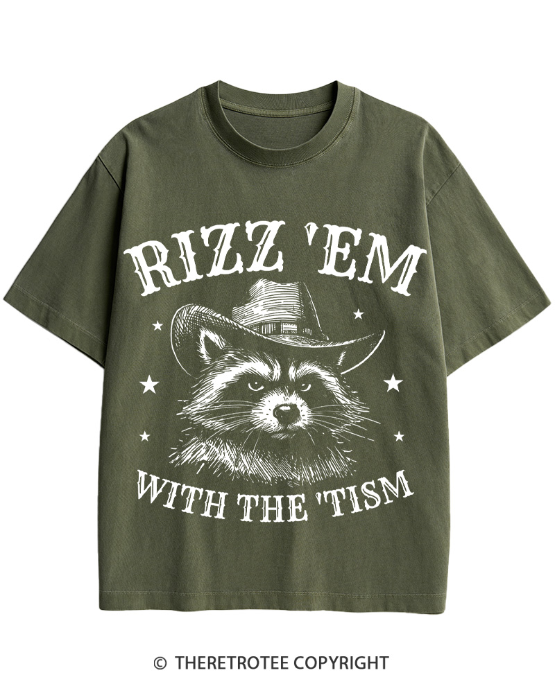 TheRetroTee Rizz'em With The Tism Cotton T-Shirt