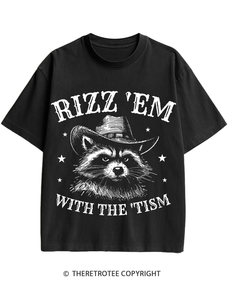 TheRetroTee Rizz'em With The Tism Cotton T-Shirt