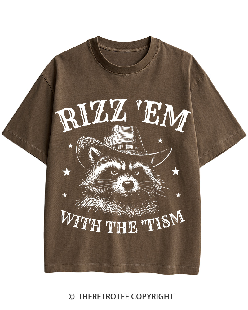 TheRetroTee Rizz'em With The Tism Cotton T-Shirt