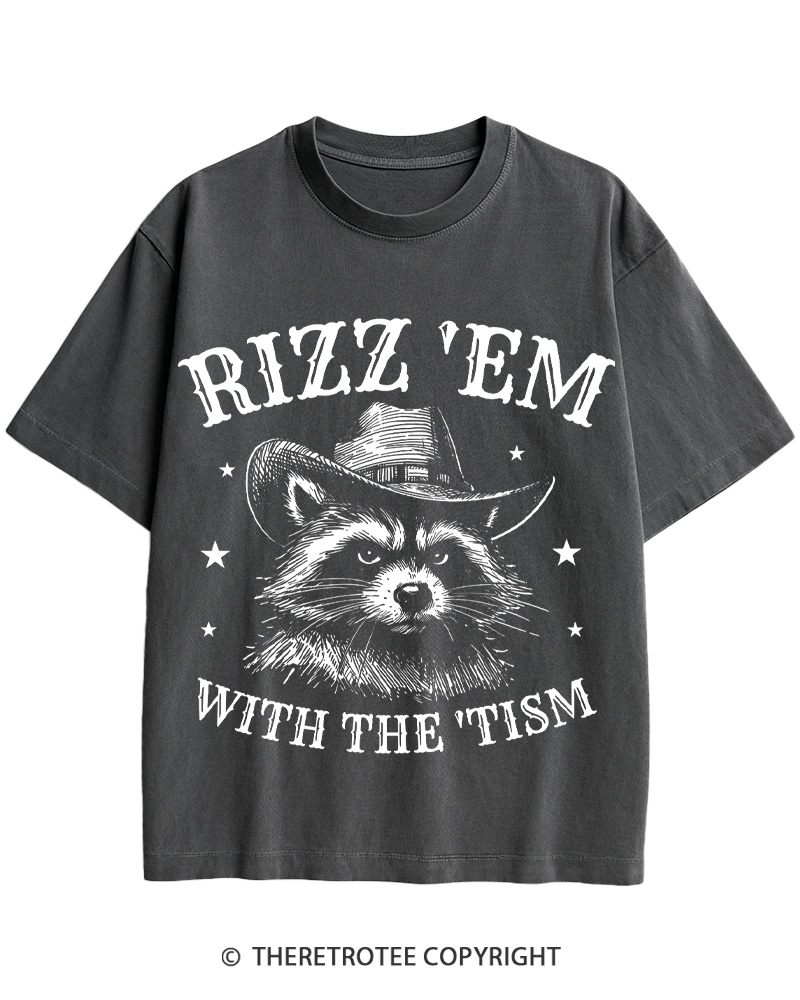TheRetroTee Rizz'em With The Tism Cotton T-Shirt