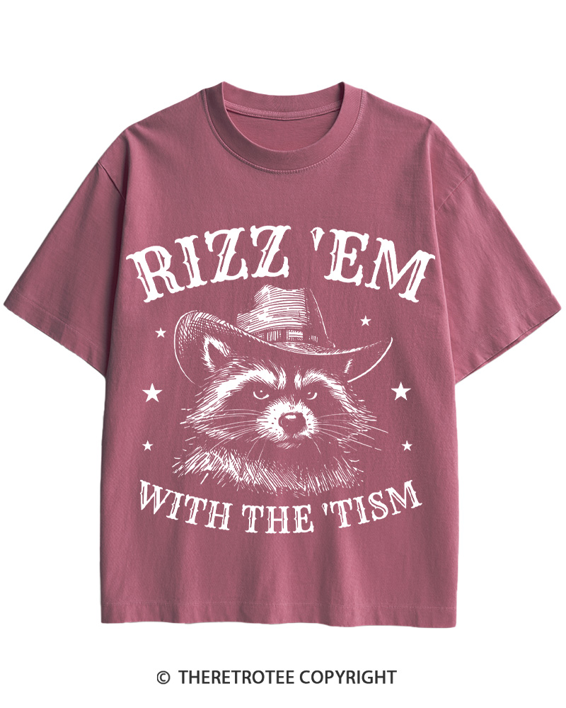 TheRetroTee Rizz'em With The Tism Cotton T-Shirt