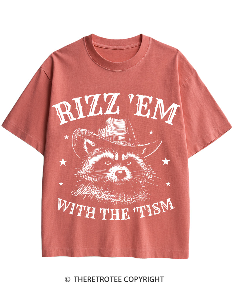 TheRetroTee Rizz'em With The Tism Cotton T-Shirt