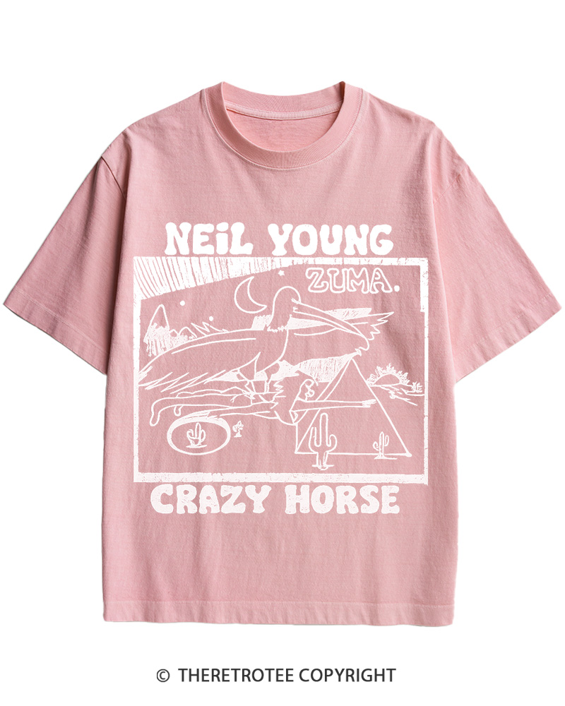 TheRetroTee 1970s Desert Moon Flight Retro Music Cotton T-Shirt