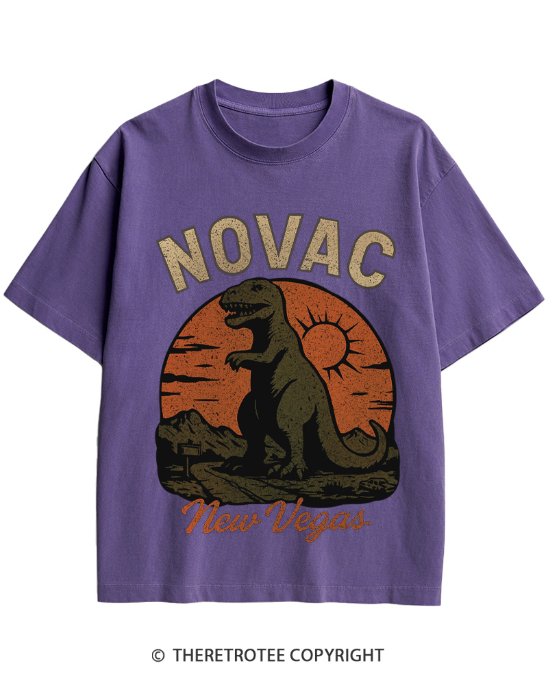 TheRetroTee Novac Dinosaur Fallout New Vegas Classic Cotton T-Shirt