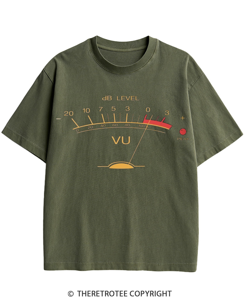 TheRetroTee Volume VU Meter Cotton T-Shirt