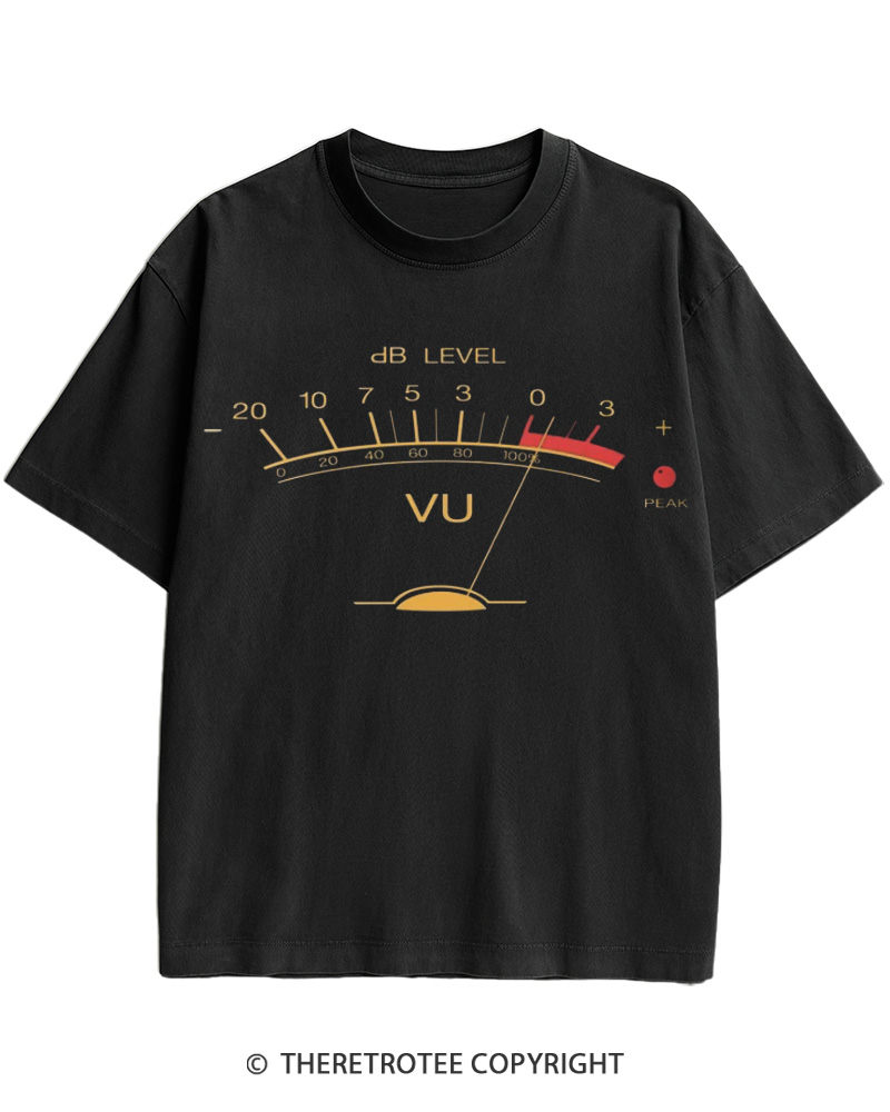 TheRetroTee Volume VU Meter Cotton T-Shirt