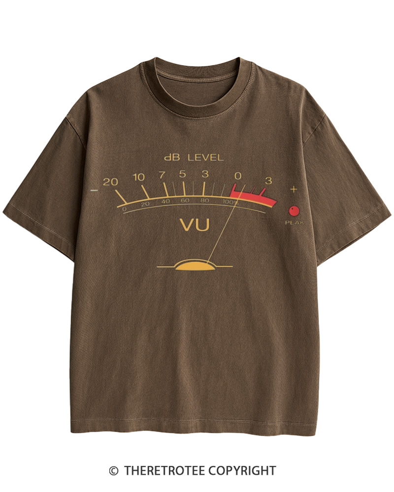 TheRetroTee Volume VU Meter Cotton T-Shirt