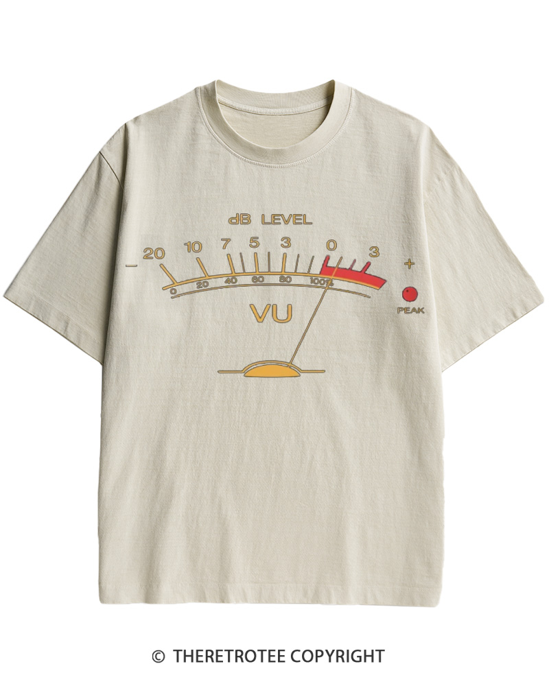 TheRetroTee Volume VU Meter Cotton T-Shirt