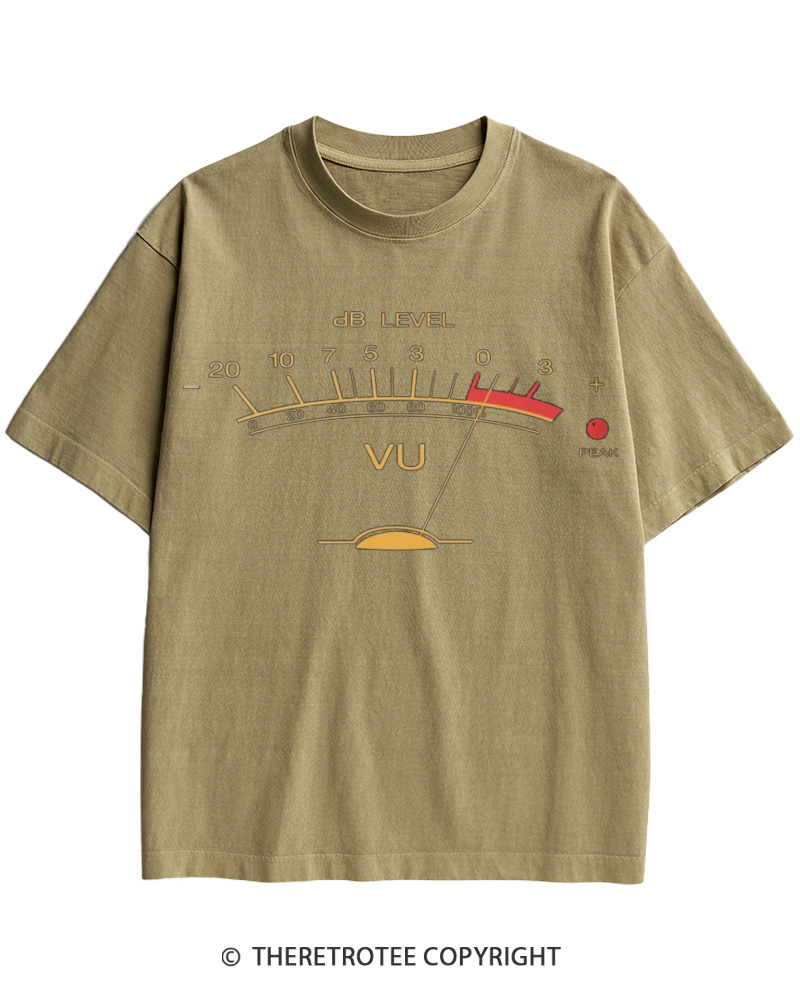 TheRetroTee Volume VU Meter Cotton T-Shirt