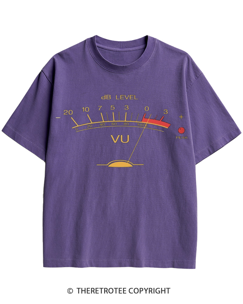 TheRetroTee Volume VU Meter Cotton T-Shirt