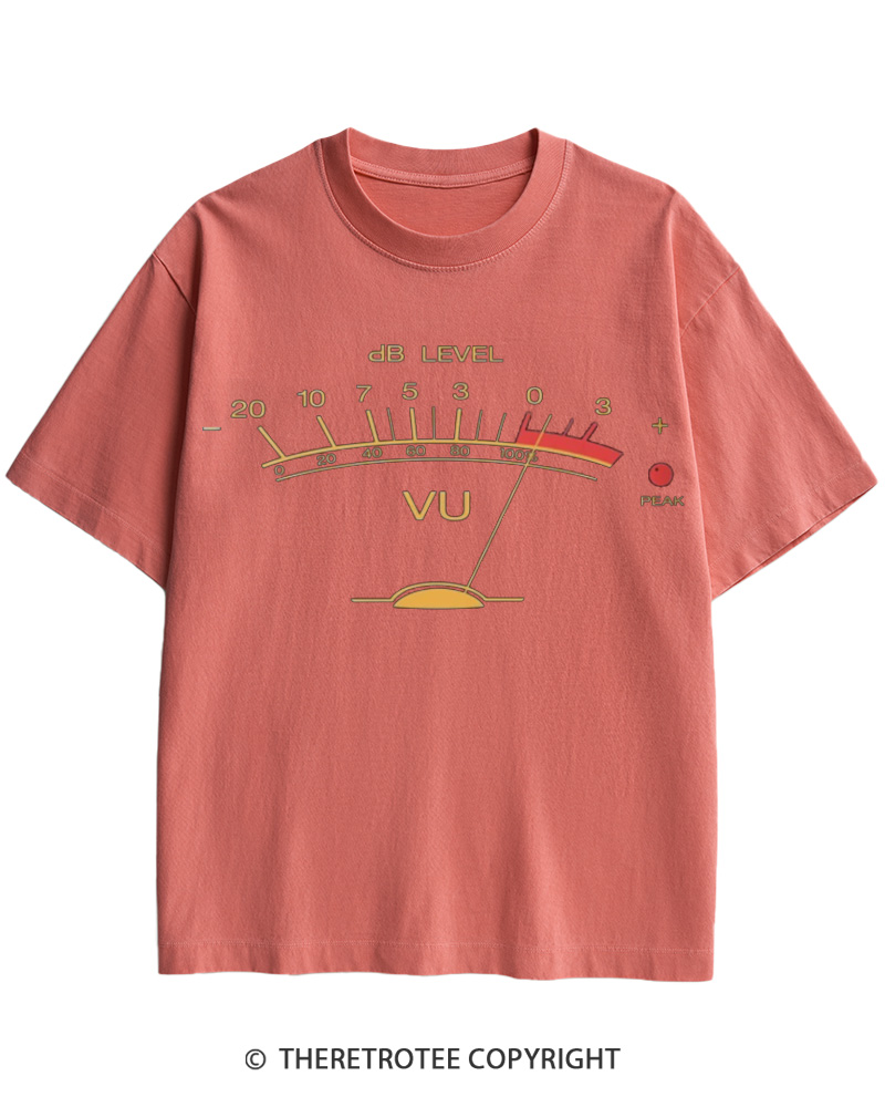 TheRetroTee Volume VU Meter Cotton T-Shirt