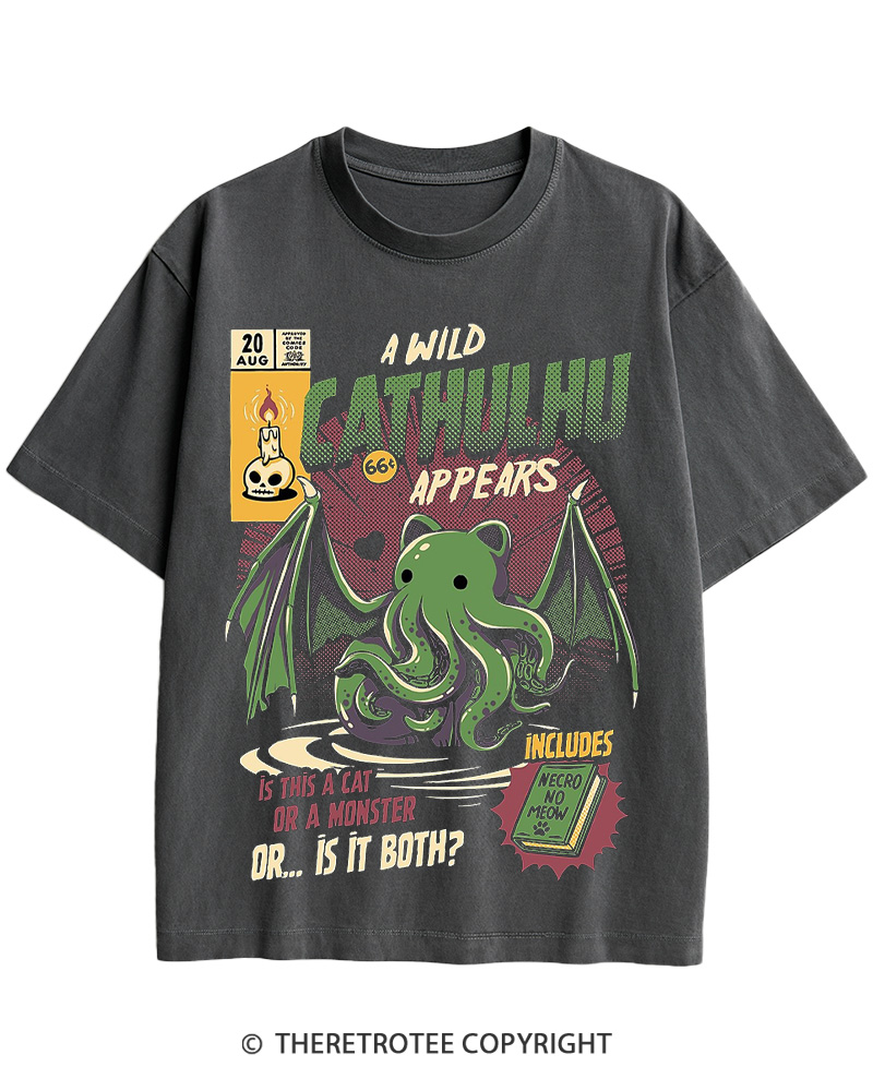 TheRetroTee Cathulhu Cotton T-Shirt