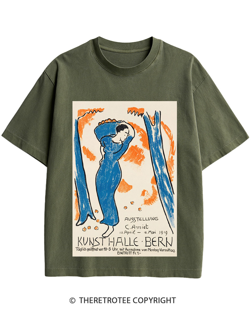 TheRetroTee Woman Carrying Basket Cotton T-Shirt