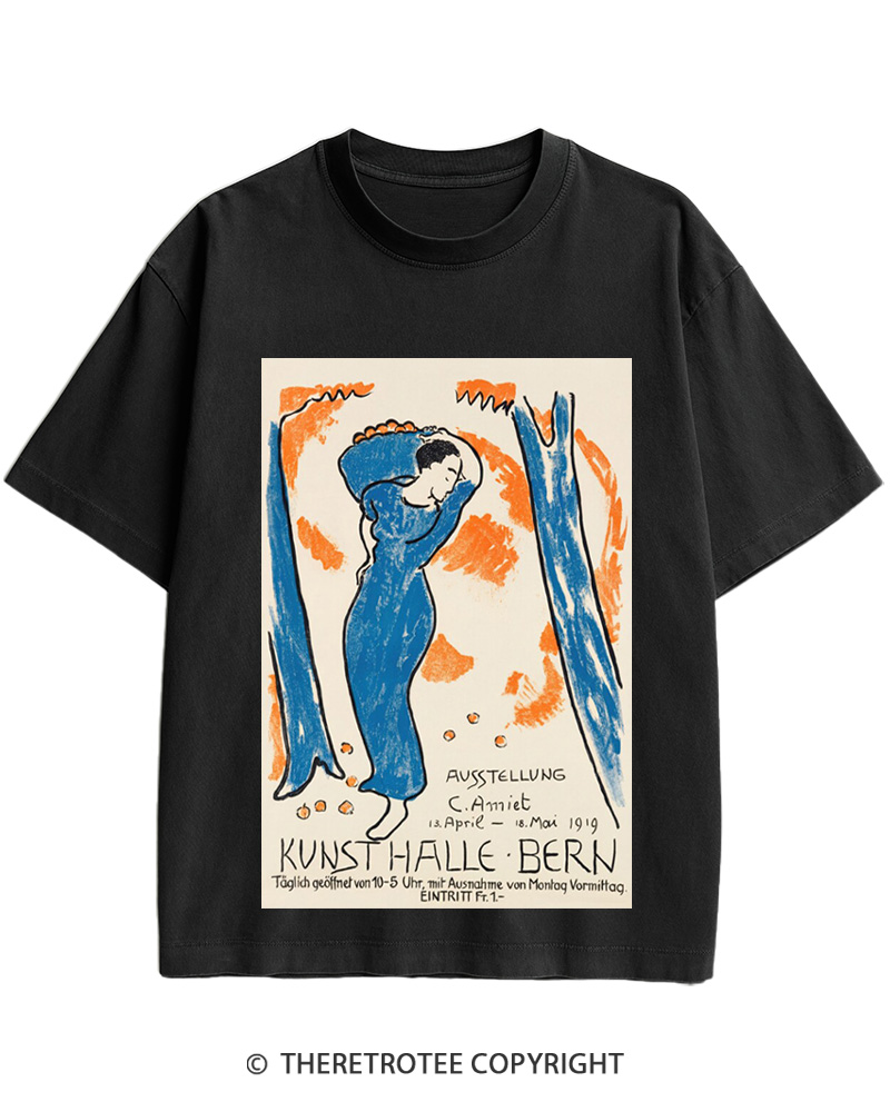 TheRetroTee Woman Carrying Basket Cotton T-Shirt