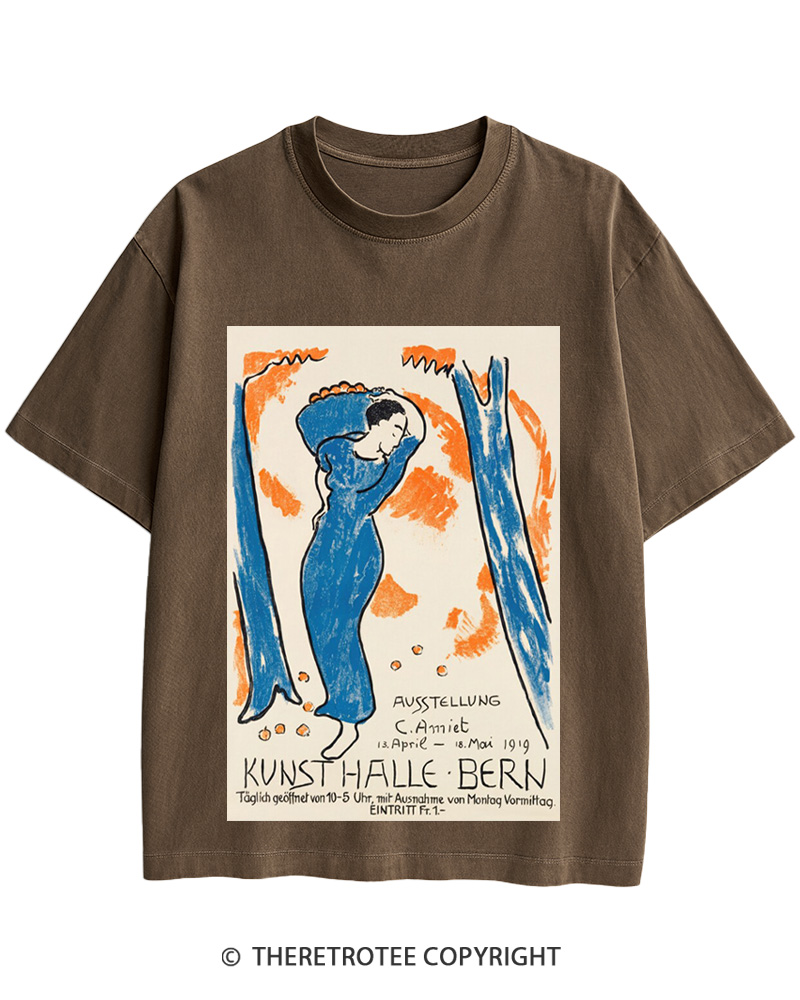 TheRetroTee Woman Carrying Basket Cotton T-Shirt