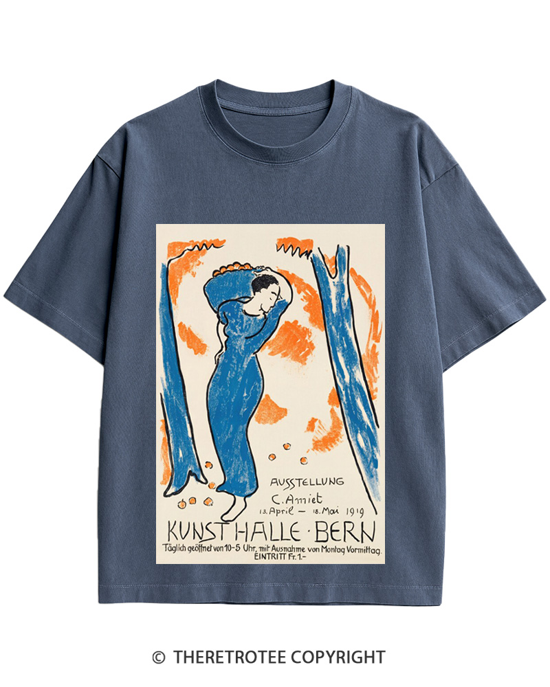 TheRetroTee Woman Carrying Basket Cotton T-Shirt