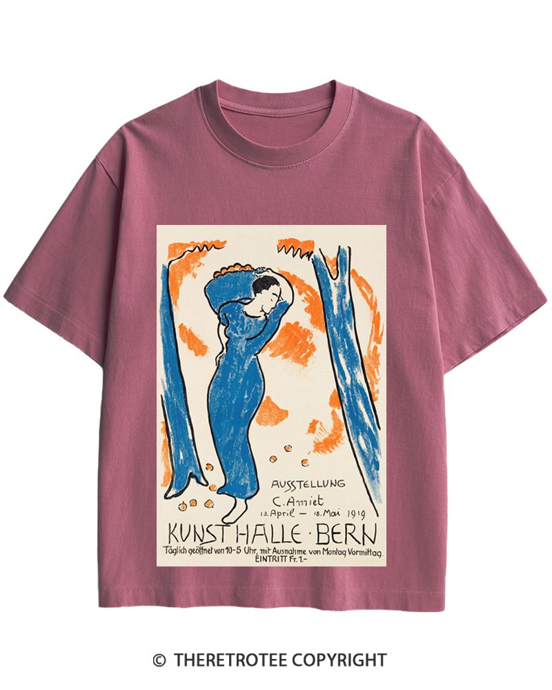 TheRetroTee Woman Carrying Basket Cotton T-Shirt