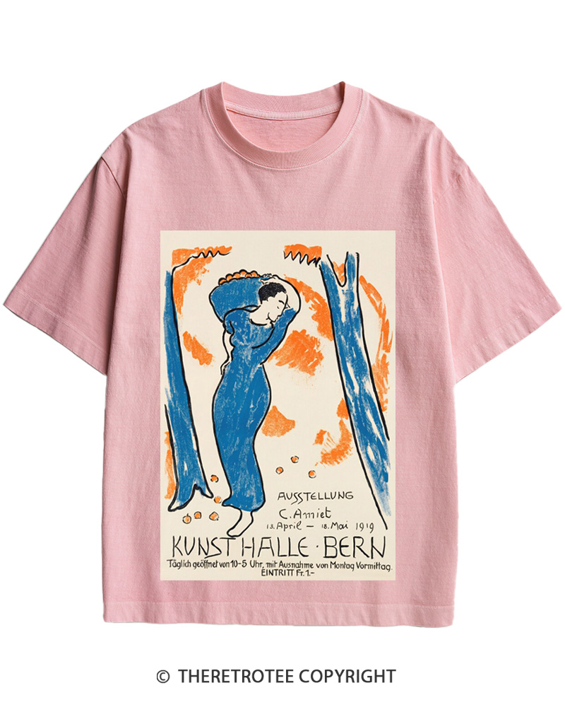 TheRetroTee Woman Carrying Basket Cotton T-Shirt