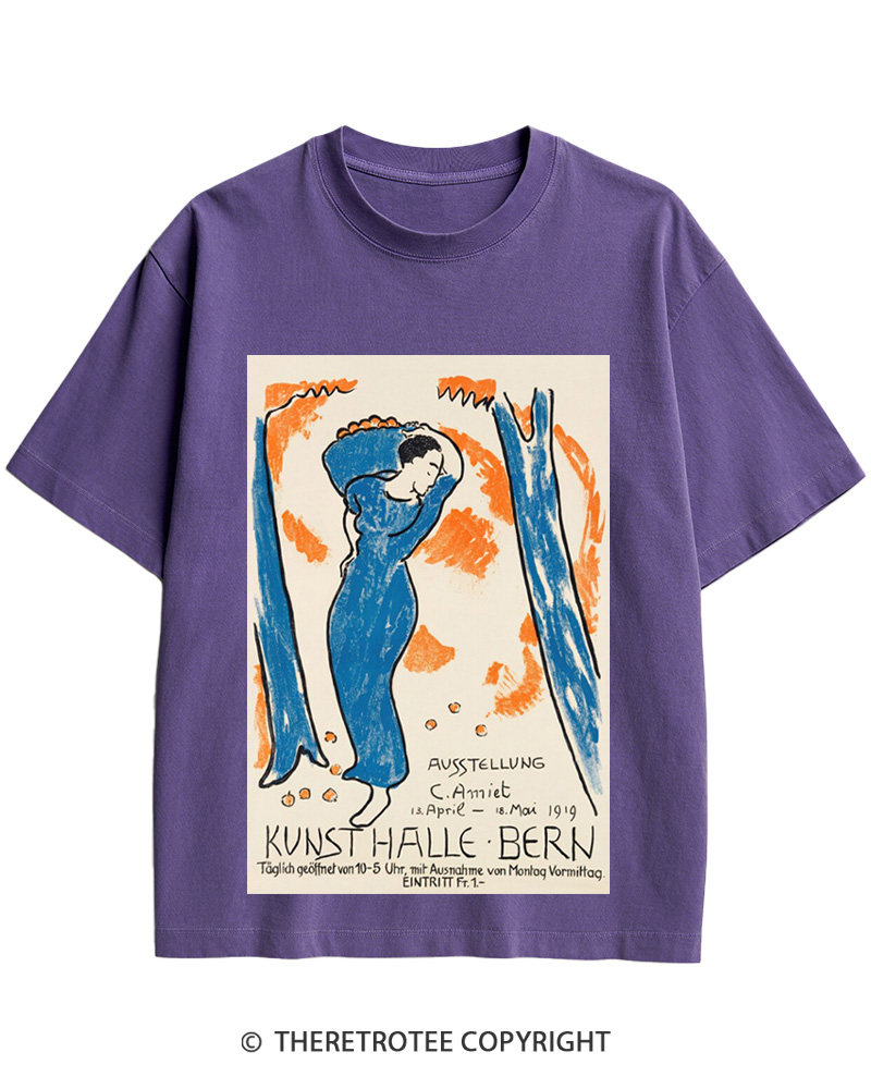 TheRetroTee Woman Carrying Basket Cotton T-Shirt