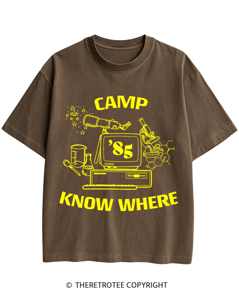 TheRetroTee Camp Know Where Girls 1980s Cotton T-Shirt