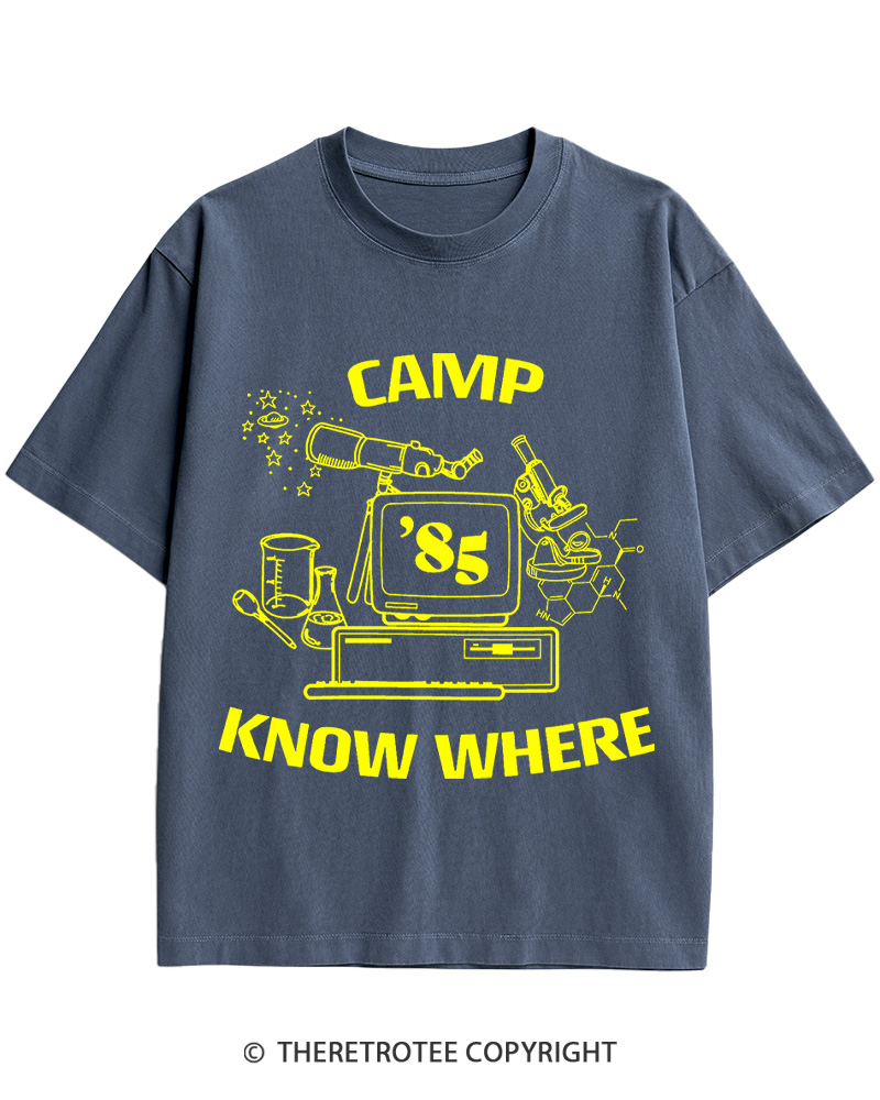 TheRetroTee Camp Know Where Girls 1980s Cotton T-Shirt