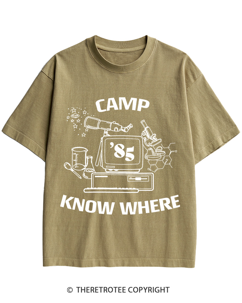 TheRetroTee Camp Know Where Girls 1980s Cotton T-Shirt