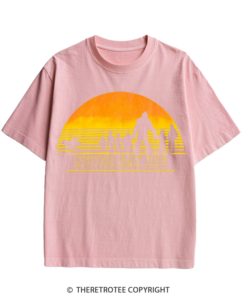TheRetroTee Never Say Die 1980s Cotton T-Shirt