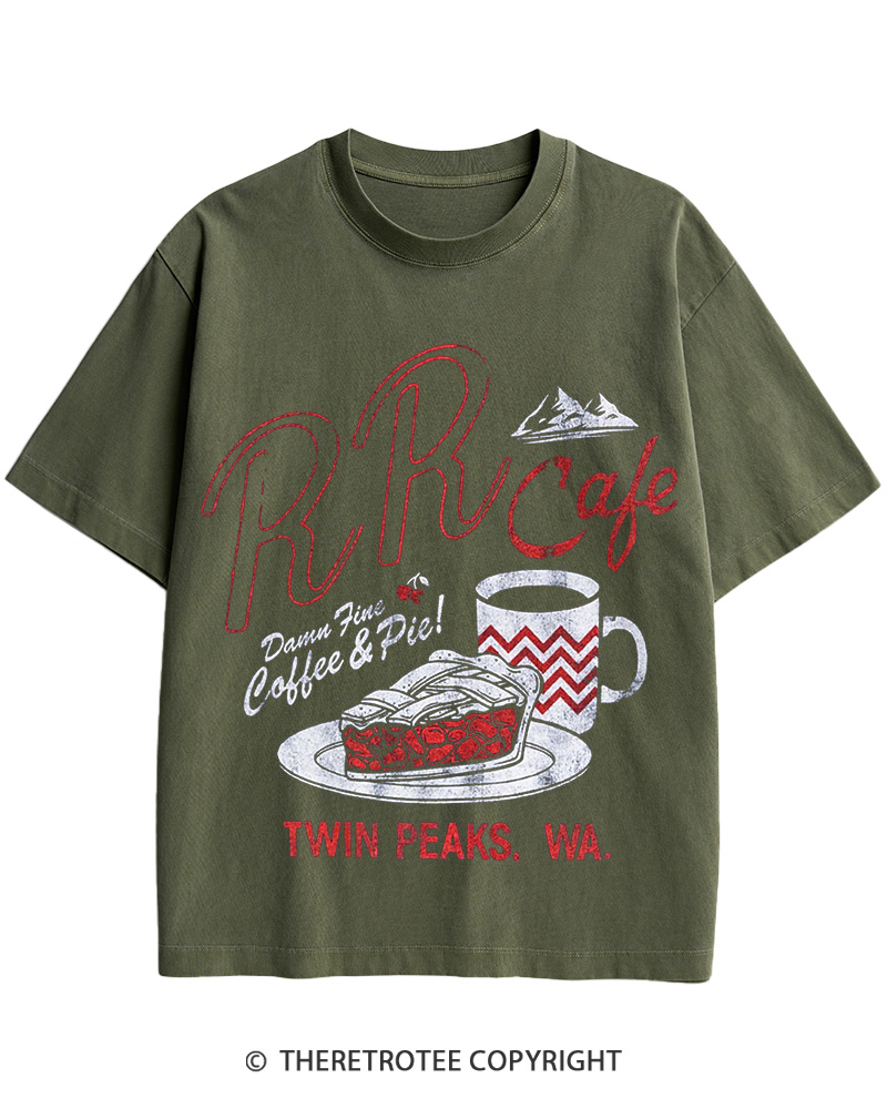 TheRetroTee RR Cafe 1990s Cotton T-Shirt
