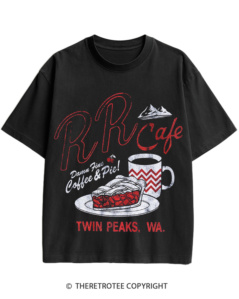 TheRetroTee RR Cafe 1990s Cotton T-Shirt