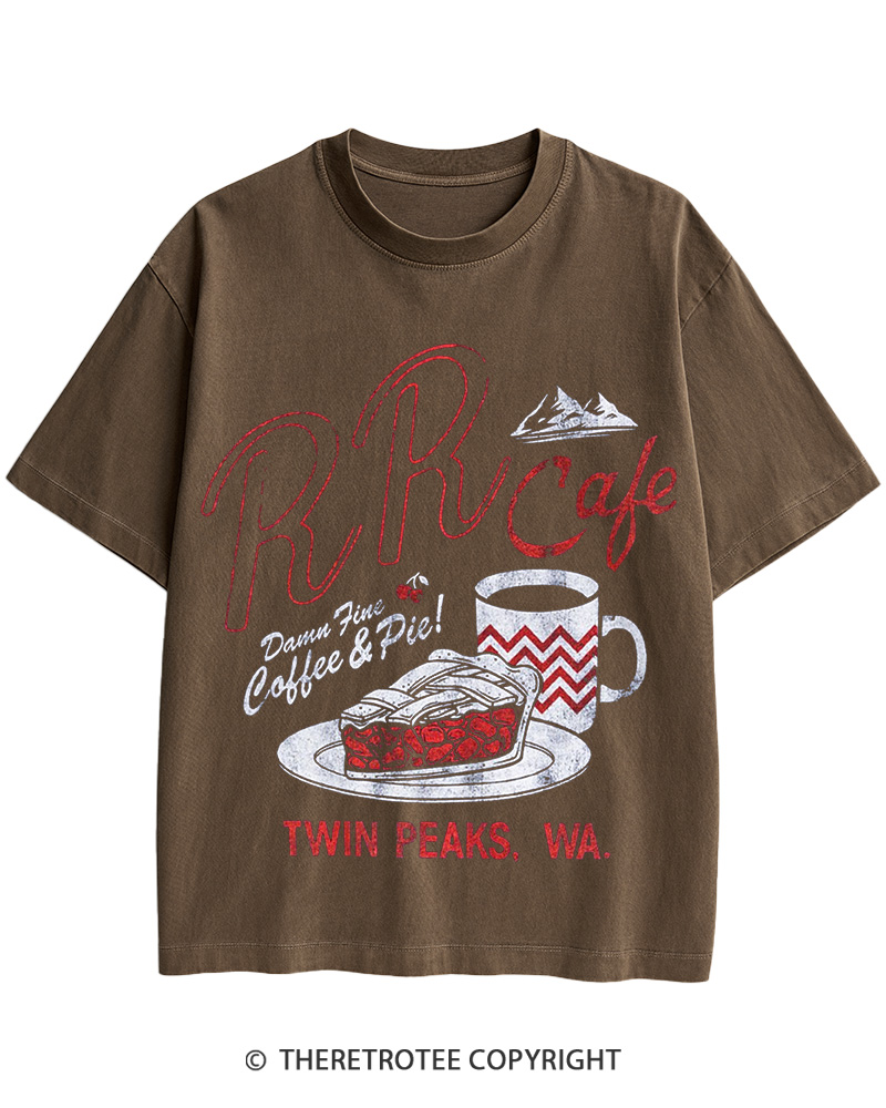 TheRetroTee RR Cafe 1990s Cotton T-Shirt