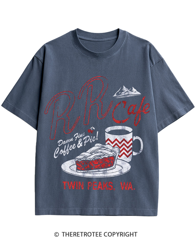 TheRetroTee RR Cafe 1990s Cotton T-Shirt