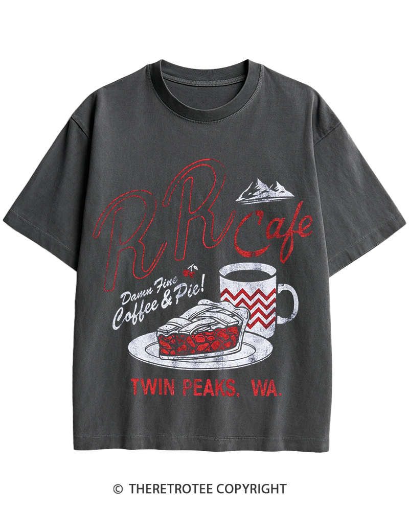 TheRetroTee RR Cafe 1990s Cotton T-Shirt